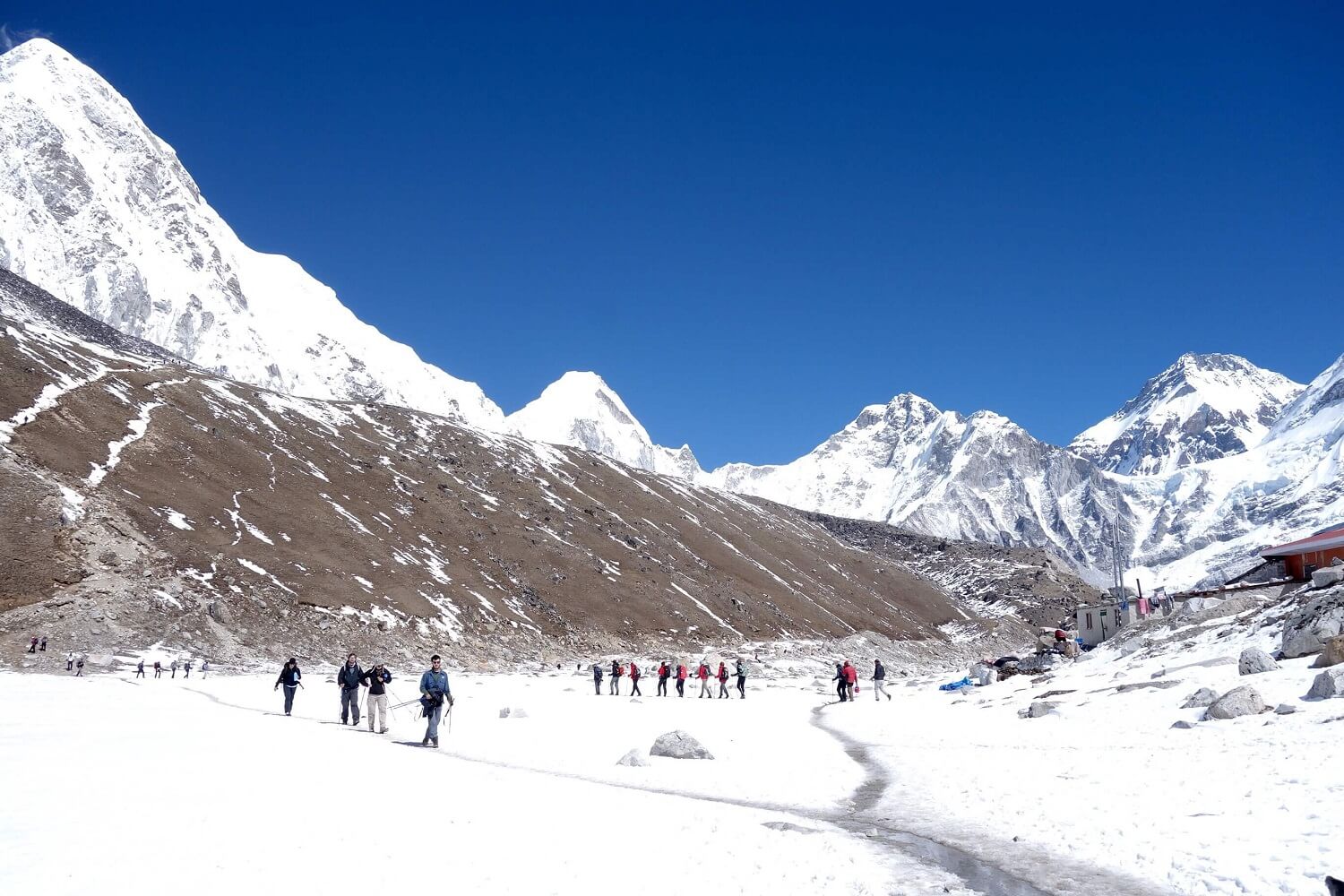 Trekkers Going to Everest Base Camp